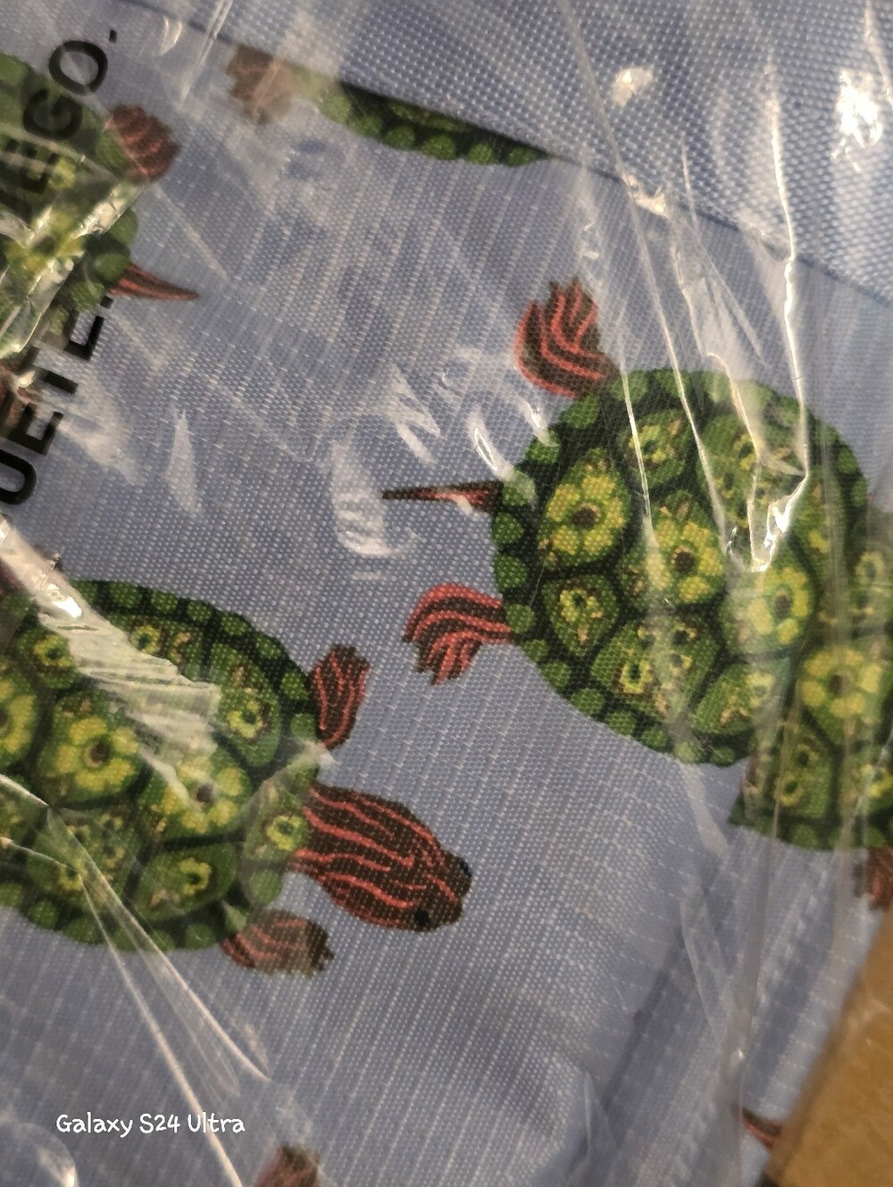 Vera Bradley Large Car Tote In Turtle Slow Dance Decor NWT - Picture 11 of 12